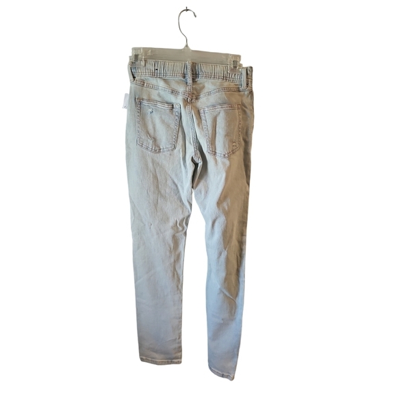 Gap destructed pull on slim jeans drawstring light wash sz XL 12 new K61 - Picture 2 of 7